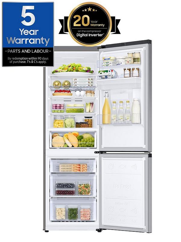 Samsung RB7300T RB34C652ESA/EU 4 Series Frost-Free Classic Fridge Freezer with Non-Plumbed Water Dispenser - E Rated - Silver - Image 2